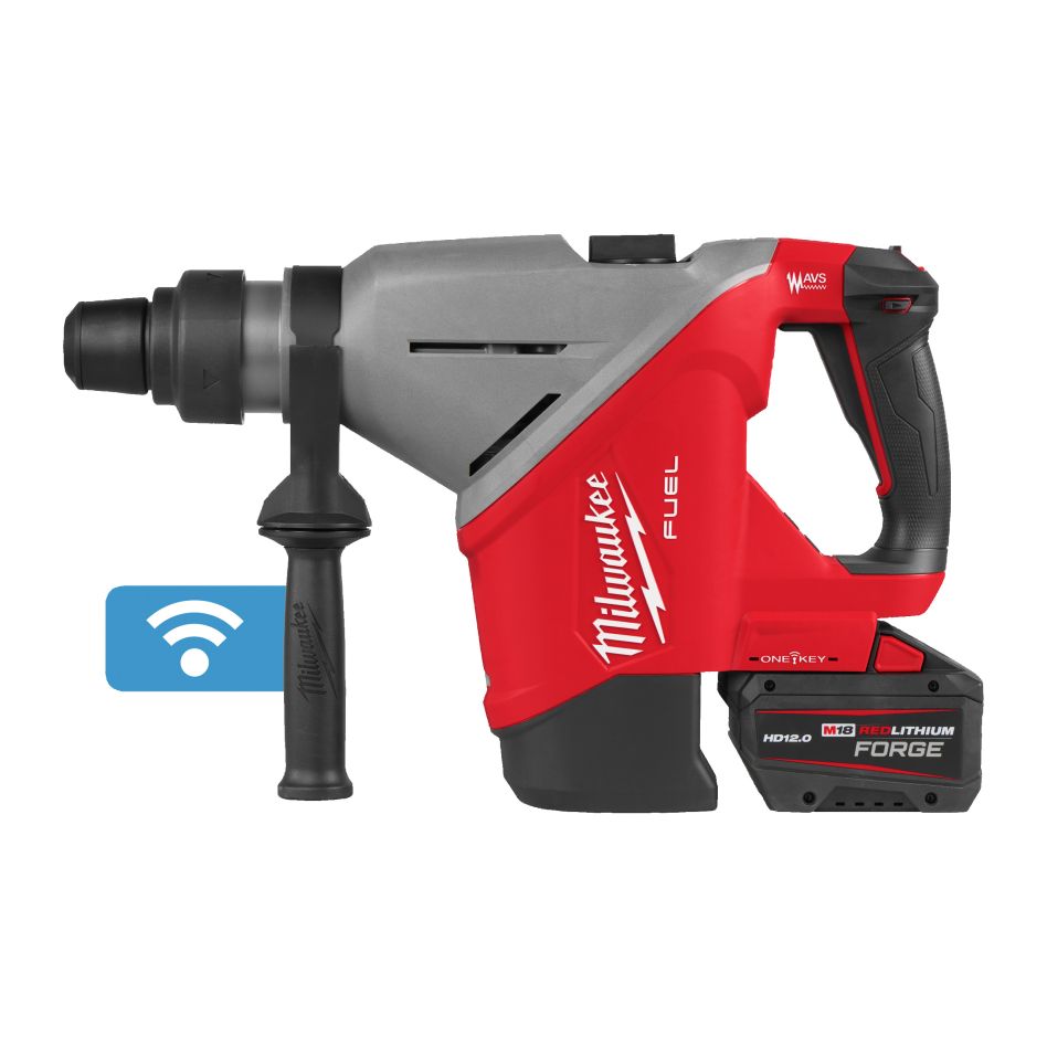 Milwaukee 4933493446 Marteau combin&eacute; M18 FUEL SDS-max avec ONE-KEY 7kg 45mm 2x 18V 12.0Ah batterie et chargeur en mallette
