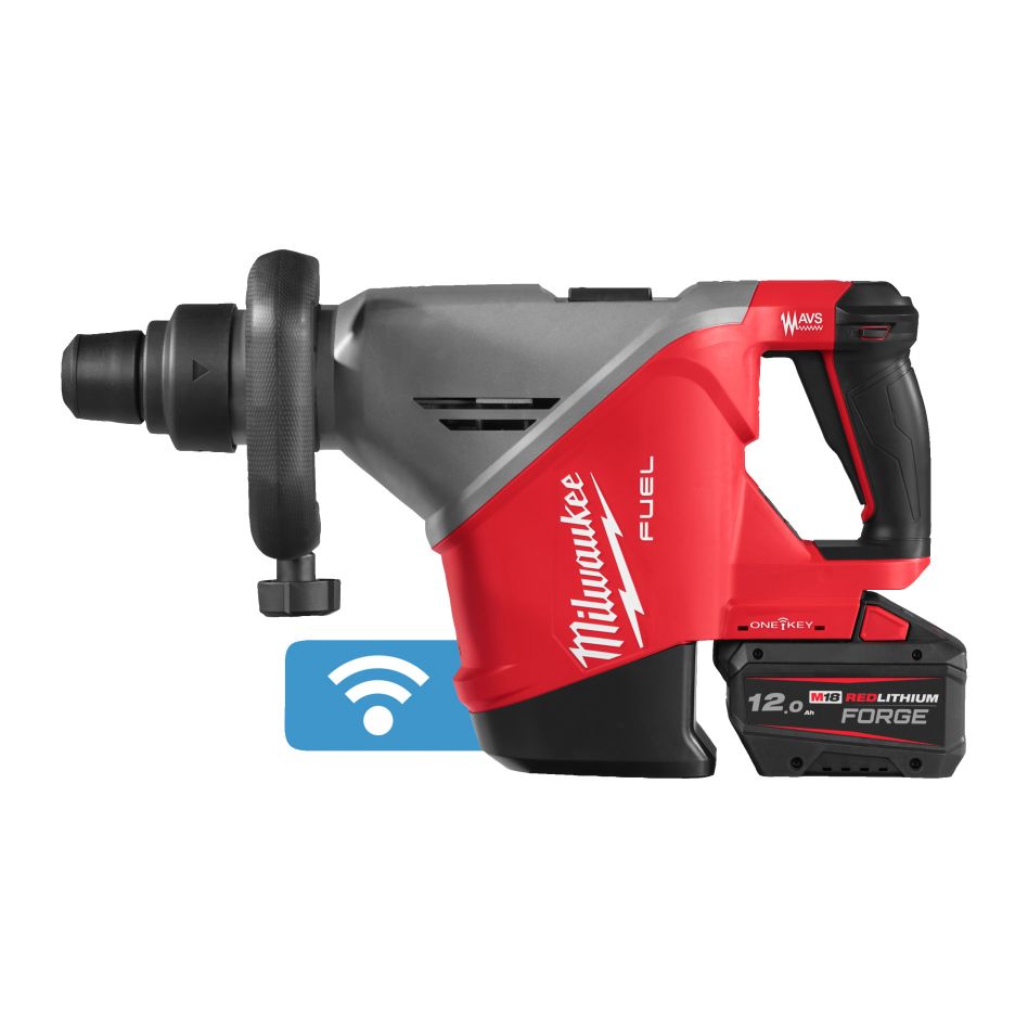 Milwaukee 4933493449 M18 ONE-KEY 7kg SDS-Max Accu breaker 2x 18V 12.0Ah batteries et chargeur dans la valise