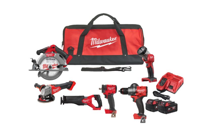 Milwaukee 4933498659 M18 FPP6H3-502B M18 FUEL™ Powerpack 6 machines 18V 5.0Ah Li-Ion en sac 4933498659