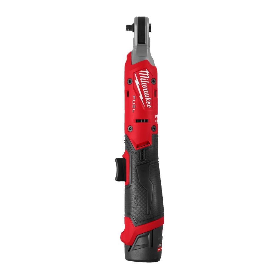Milwaukee 4933498934 Clé à cliquet M12 FUEL™ 1/4" Accu Gen 2 2x 12V 2.5Ah batteries et chargeur dans le sac