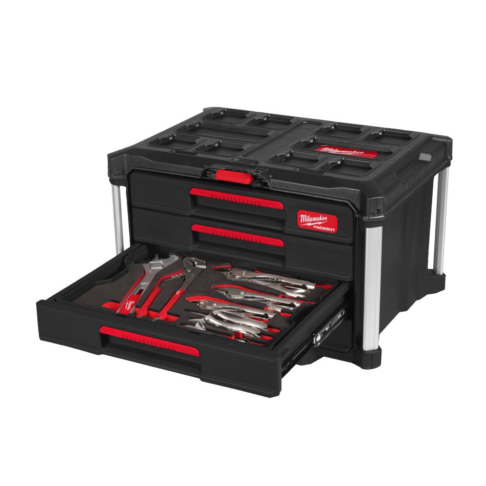 Milwaukee 4932501866 Jeu de tournevis, pinces et marteaux en PACKOUT 76 pièces