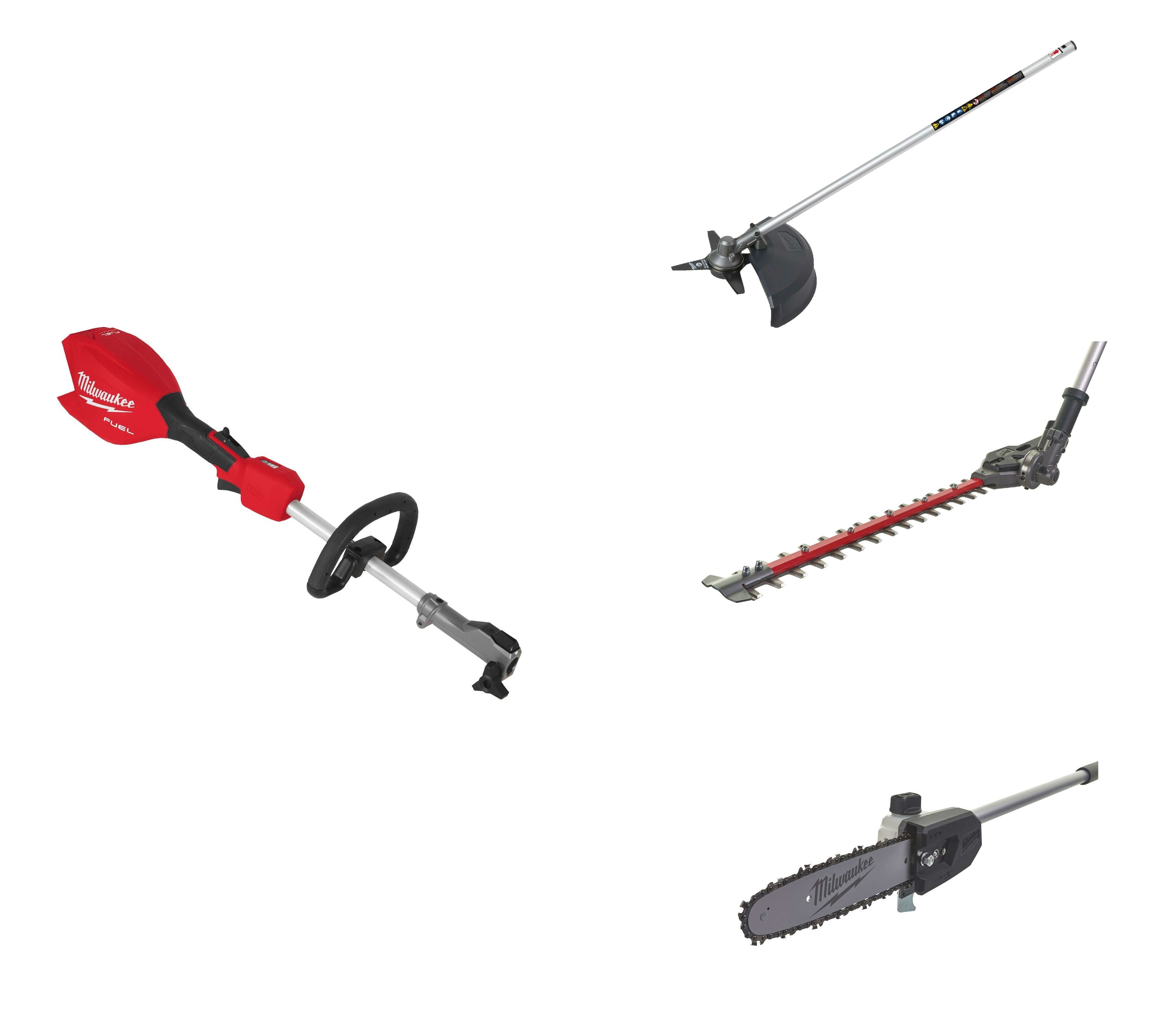 Milwaukee M18FOPH M18 FUEL&trade; Outdoor Power Head de base + accessoires pour tron&ccedil;onneuse, taille-haie et d&eacute;broussailleuse, batterie et chargeur non compris