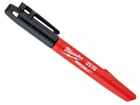 Milwaukee Accessoires 48223100 Inkzall Marqueur à pointe fine noir 36 pièces