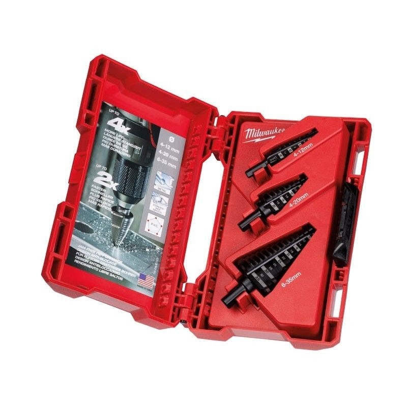 Milwaukee Accessoires 48899399 Jeu de forets à pas rapide 3 pièces
