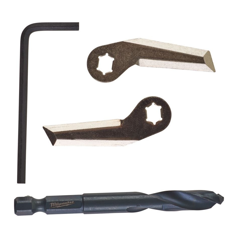 Milwaukee Accessoires 49560290 Lame de rechange/mèche centrale/clé à molette scie cloche réglable (cloisons sèches)