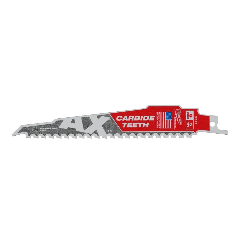 Milwaukee Accessoires 48005221 L'AX - Lame de scie alternative au carbure 150 / 5 - 3,2 mm (1 pièce)