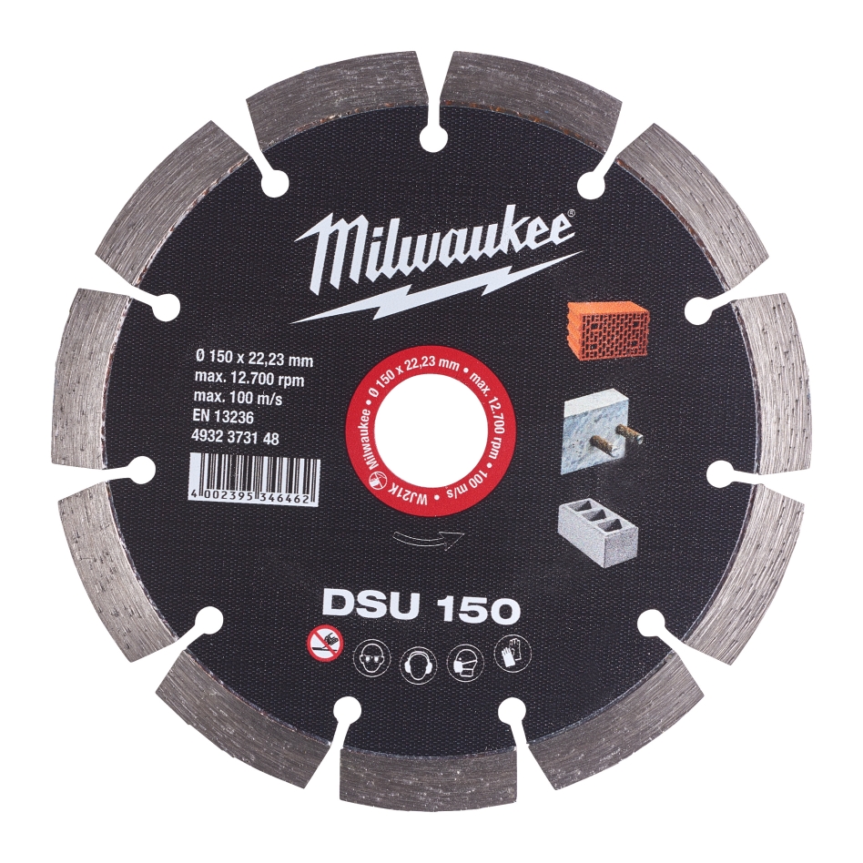 Milwaukee Accessoires 4932373148 Disque de coupe diamanté DSU 150 mm