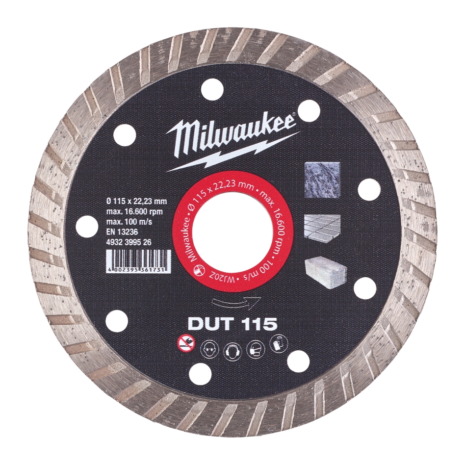 Milwaukee Accessoires 4932399526 Disque diamanté DUT 115