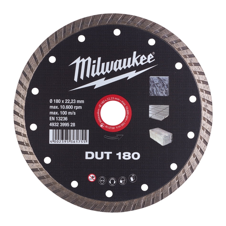 Milwaukee Accessoires 4932399528 Disque de coupe diamanté DUT 180