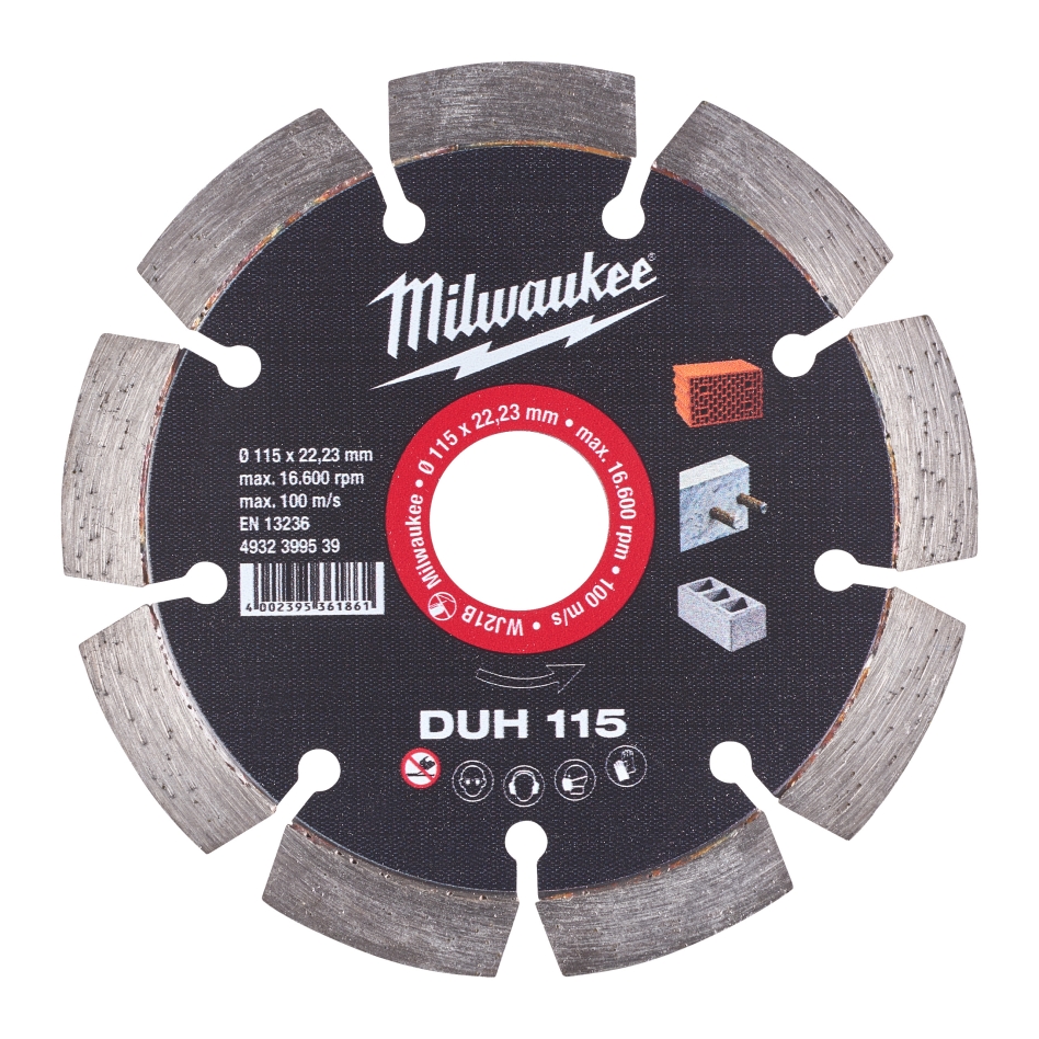 Milwaukee Accessoires 4932399539 Disque de coupe diamanté DUH 115