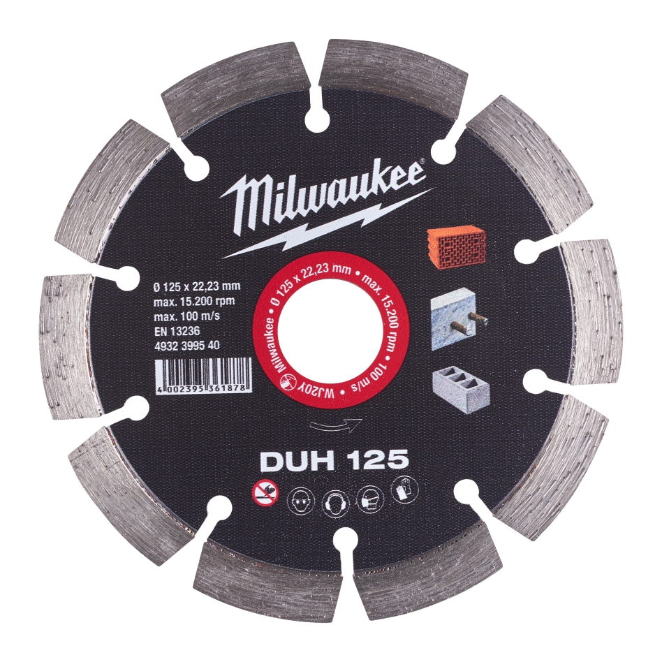 Milwaukee Accessoires 4932399540 Disque de coupe diamanté DUH 125