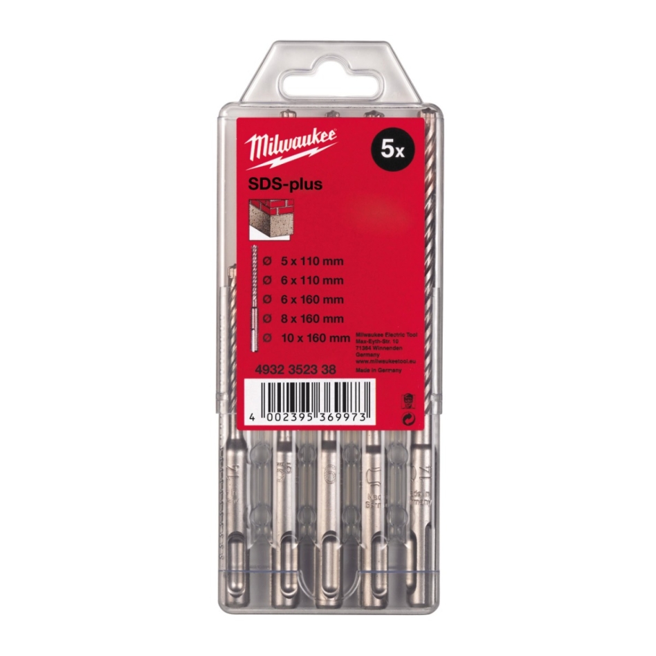 Milwaukee Accessoires 4932352338 Boite forets SDS-Plus M2 - 5 pcs