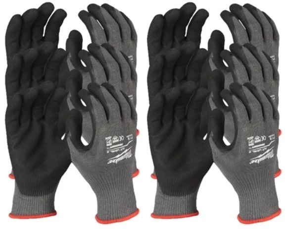 Milwaukee Accessoires 4932471622 Gants de travail trempés Classe de coupe 5/E 12 paires Taille 8/M