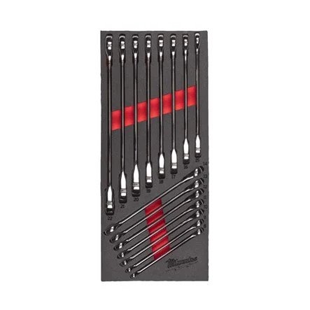 Milwaukee Accessoires 4932479828 Jeu de clés combinées à cliquet Max Bite 15 pièces