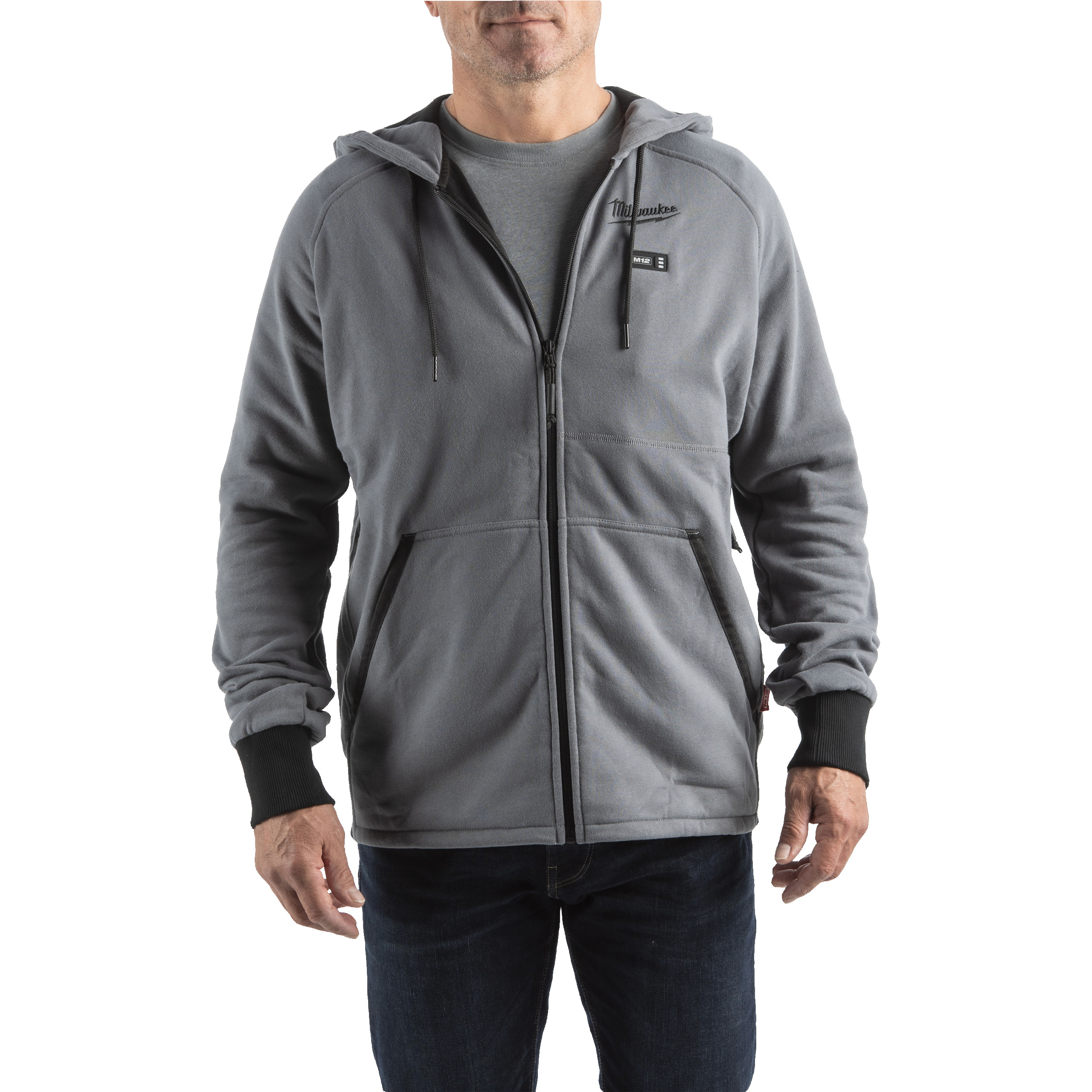 Milwaukee 4932480069 M12 HHGREY4 Gilet à capuche chauffant - Gris - Taille XL Excl. batterie et chargeur