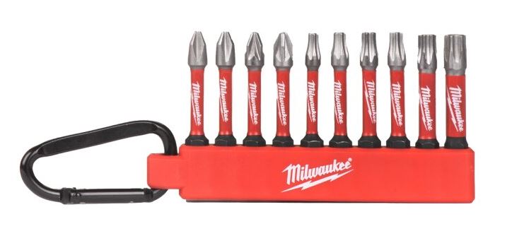 Milwaukee Accessoires 4932480941 SHOCKWAVE™ Jeu d'embouts de mousqueton 50 mm 10 pièces