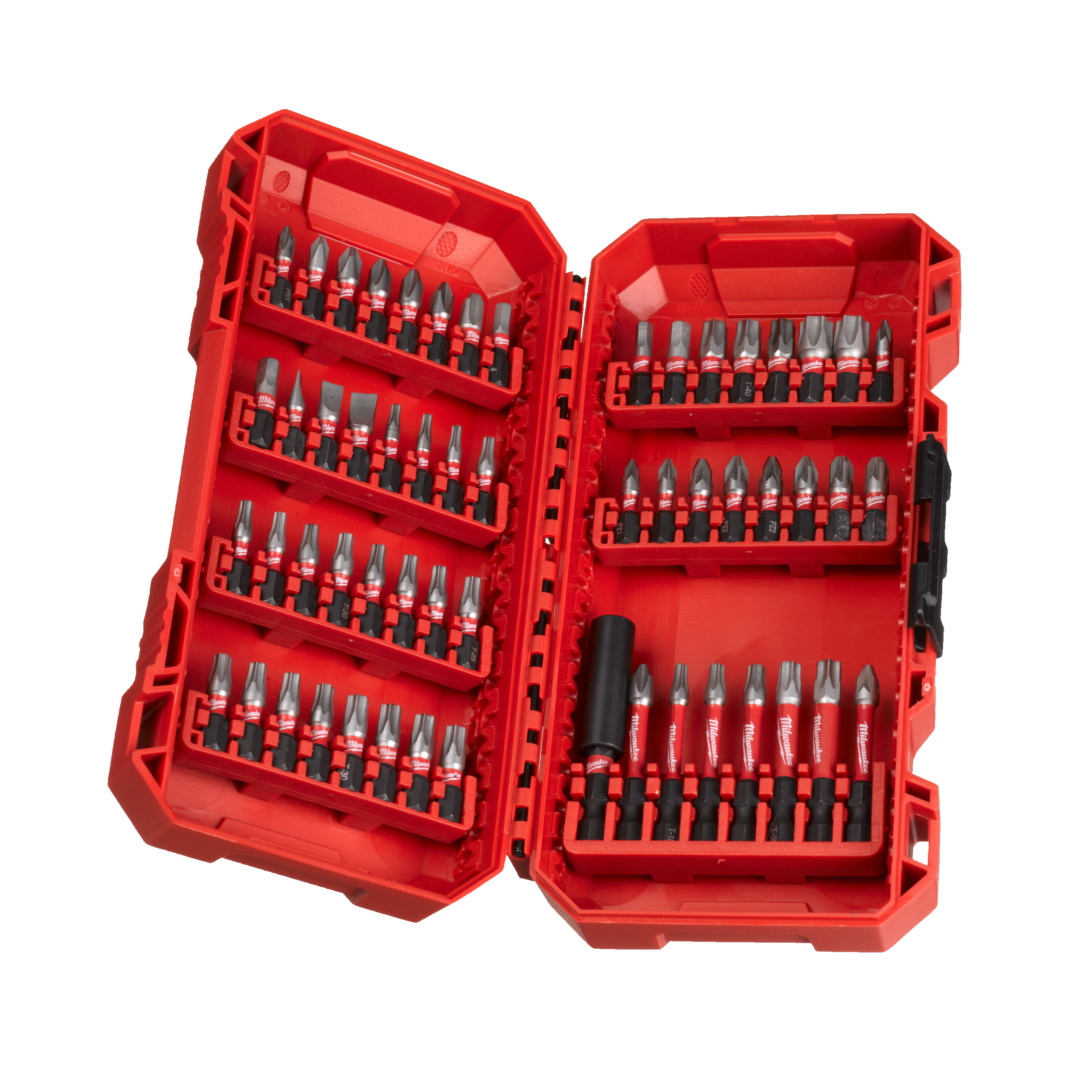 Milwaukee Accessoires 4932492006 SHOCKWAVE Bit Set PACKOUT Ready Box 48x 25mm & 7x 50mm & 60mm Bit Holder