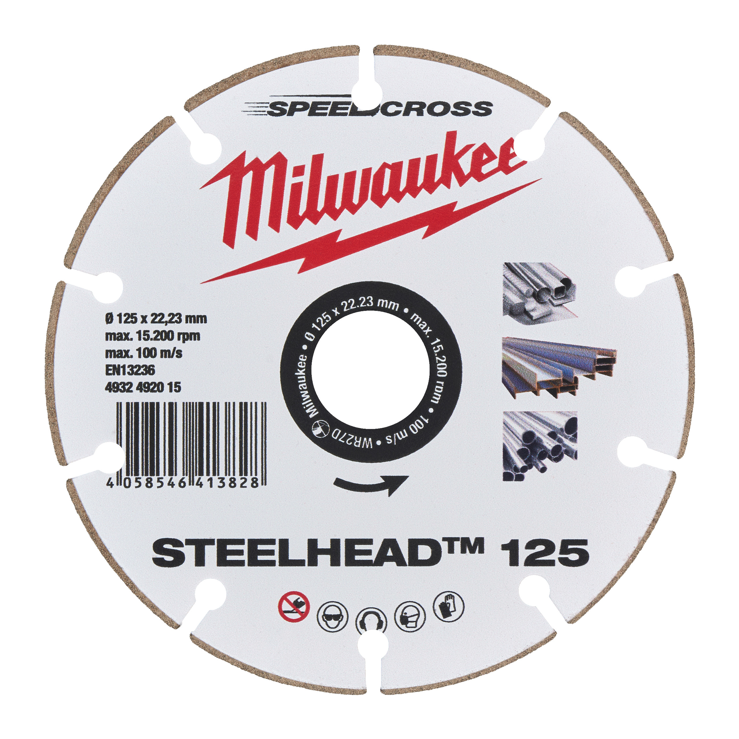 Milwaukee Accessoires 4932492015 Roue Speedcross STEELHEAD™ Diamond 125 mm