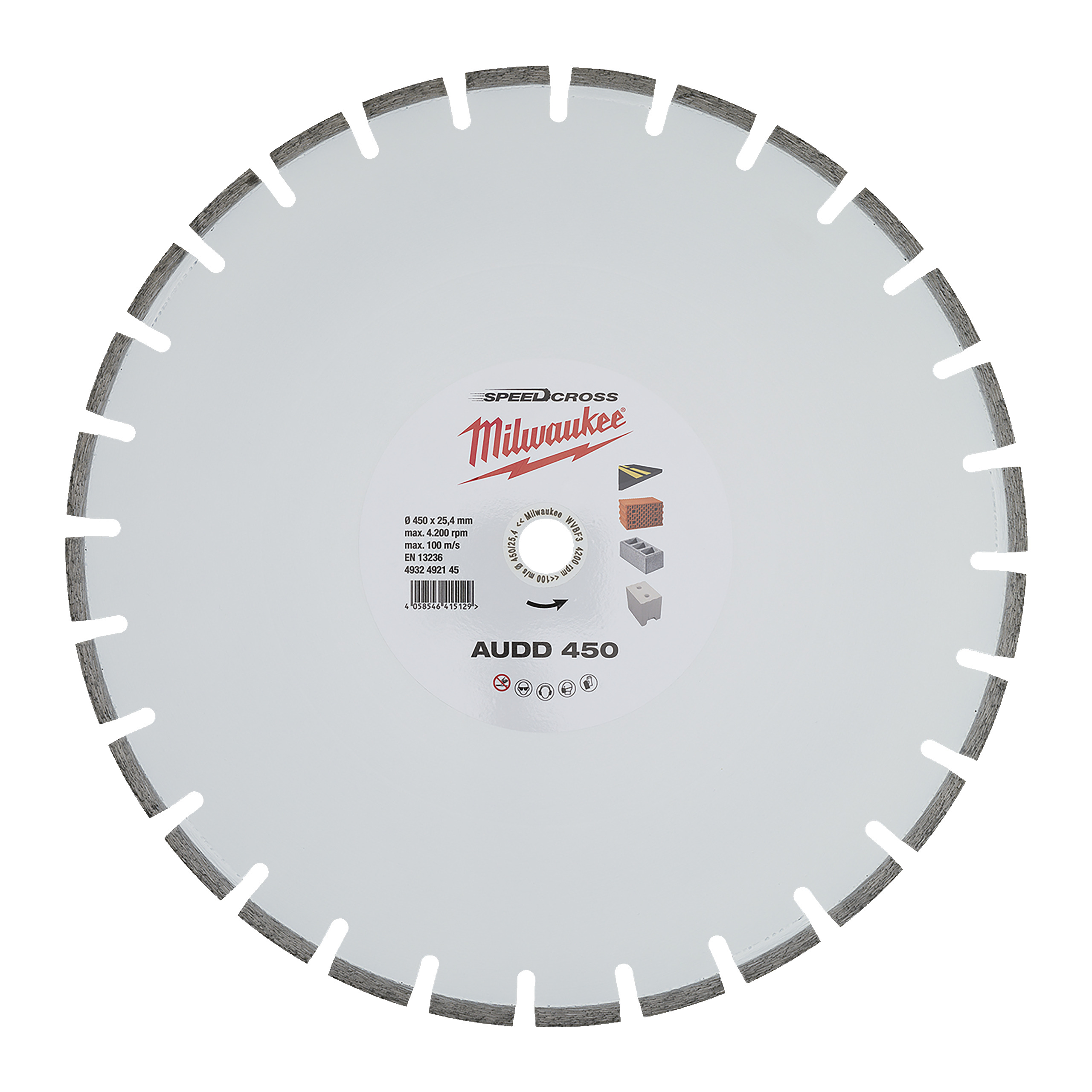 Milwaukee Accessoires 4932492145 Speedcross AUDD Diamond disc 450 mm