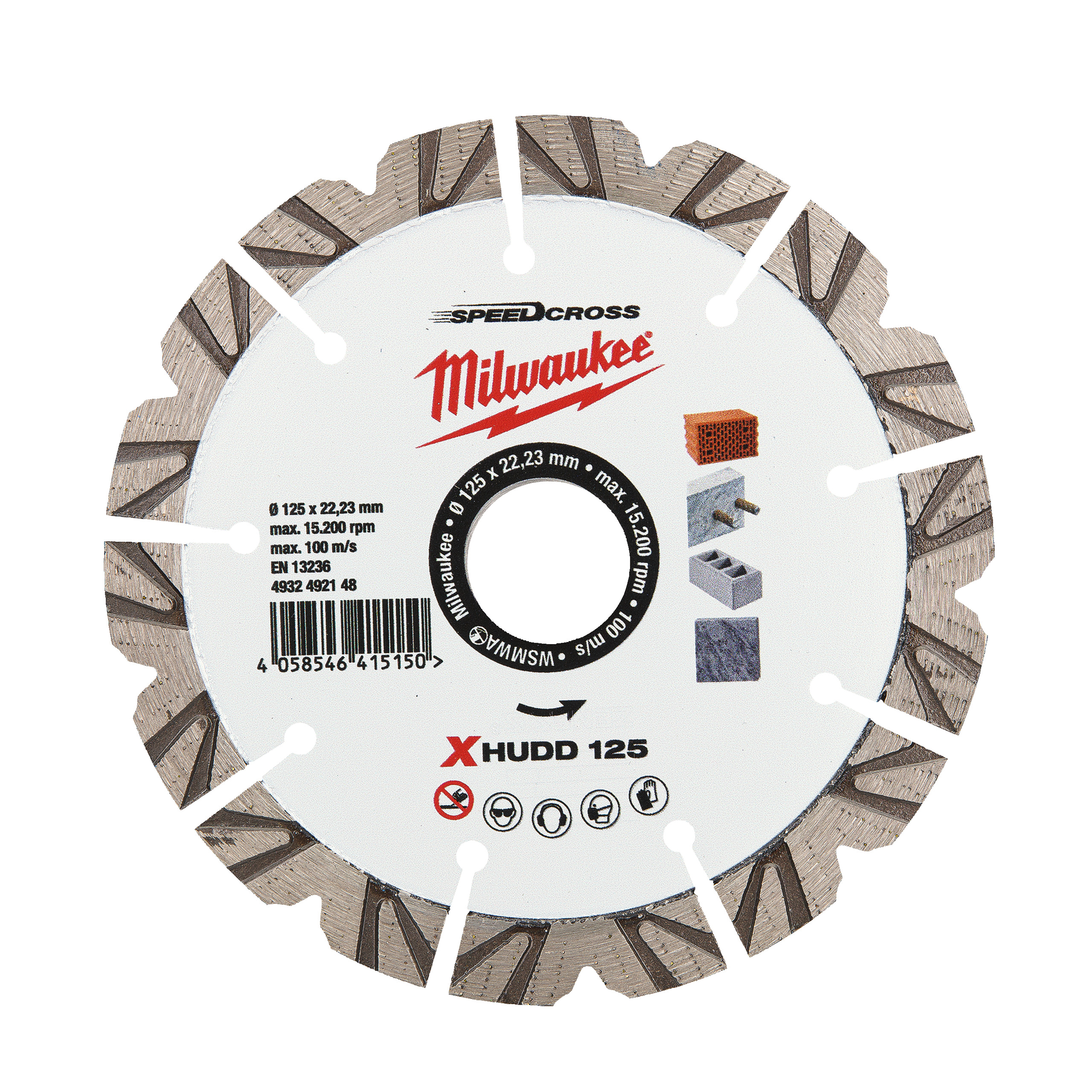 Milwaukee Accessoires 4932492148 Roue Premium Speedcross X-HUDD Diamond 125 mm