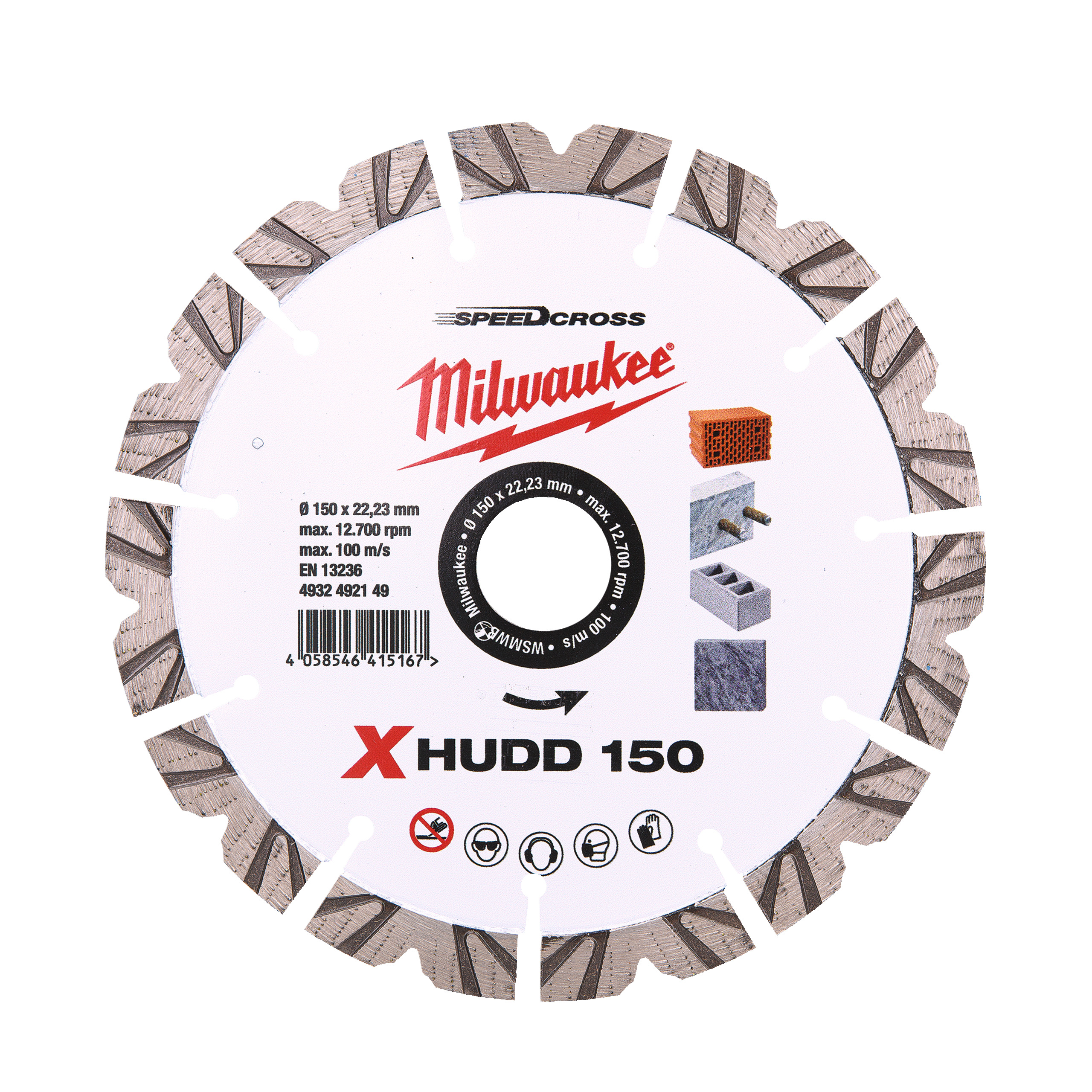 Milwaukee Accessoires 4932492149 Premium Speedcross X-HUDD Diamond disc 150 mm