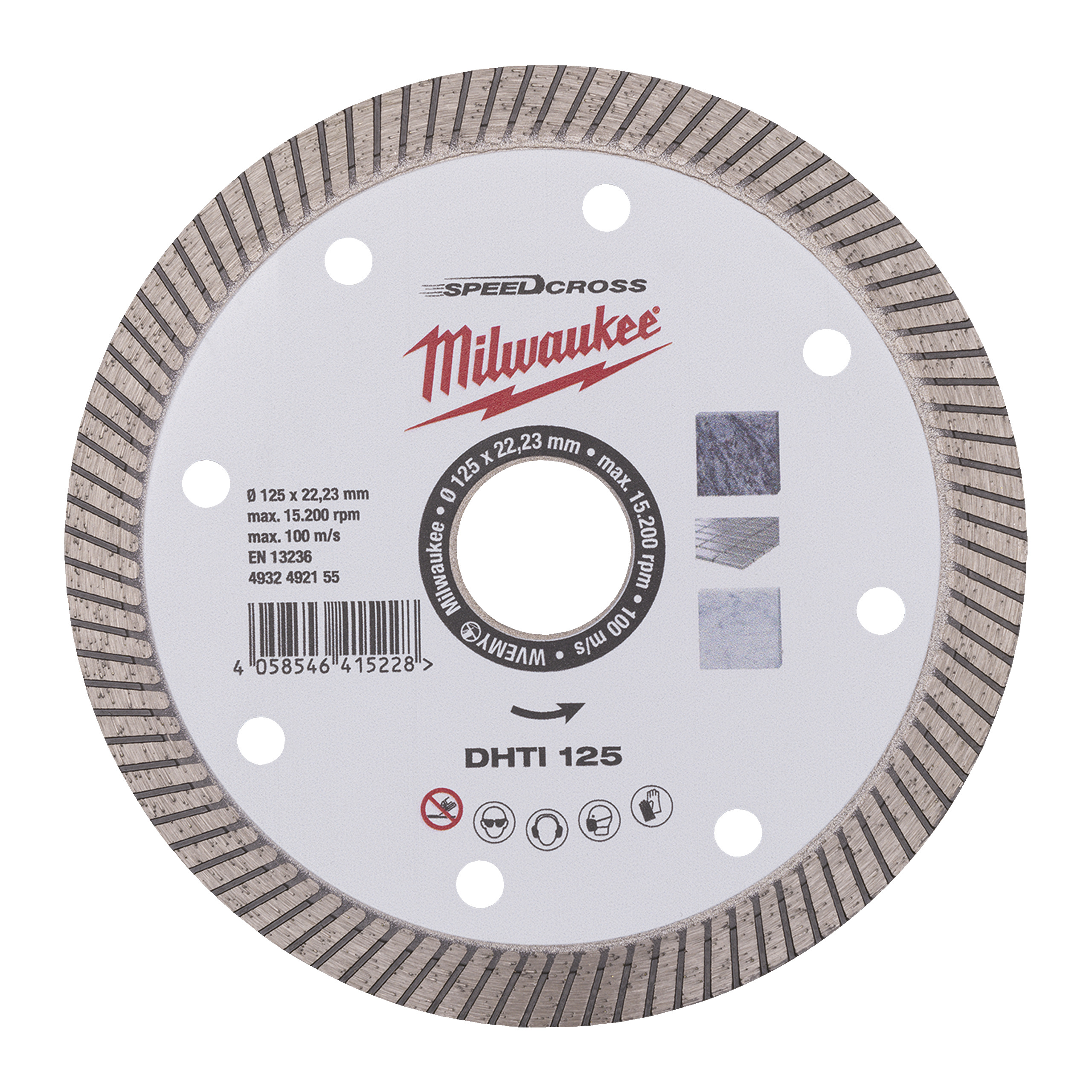 Milwaukee Accessoires 4932492155 Disque Speedcross DHTi Diamond 125 mm