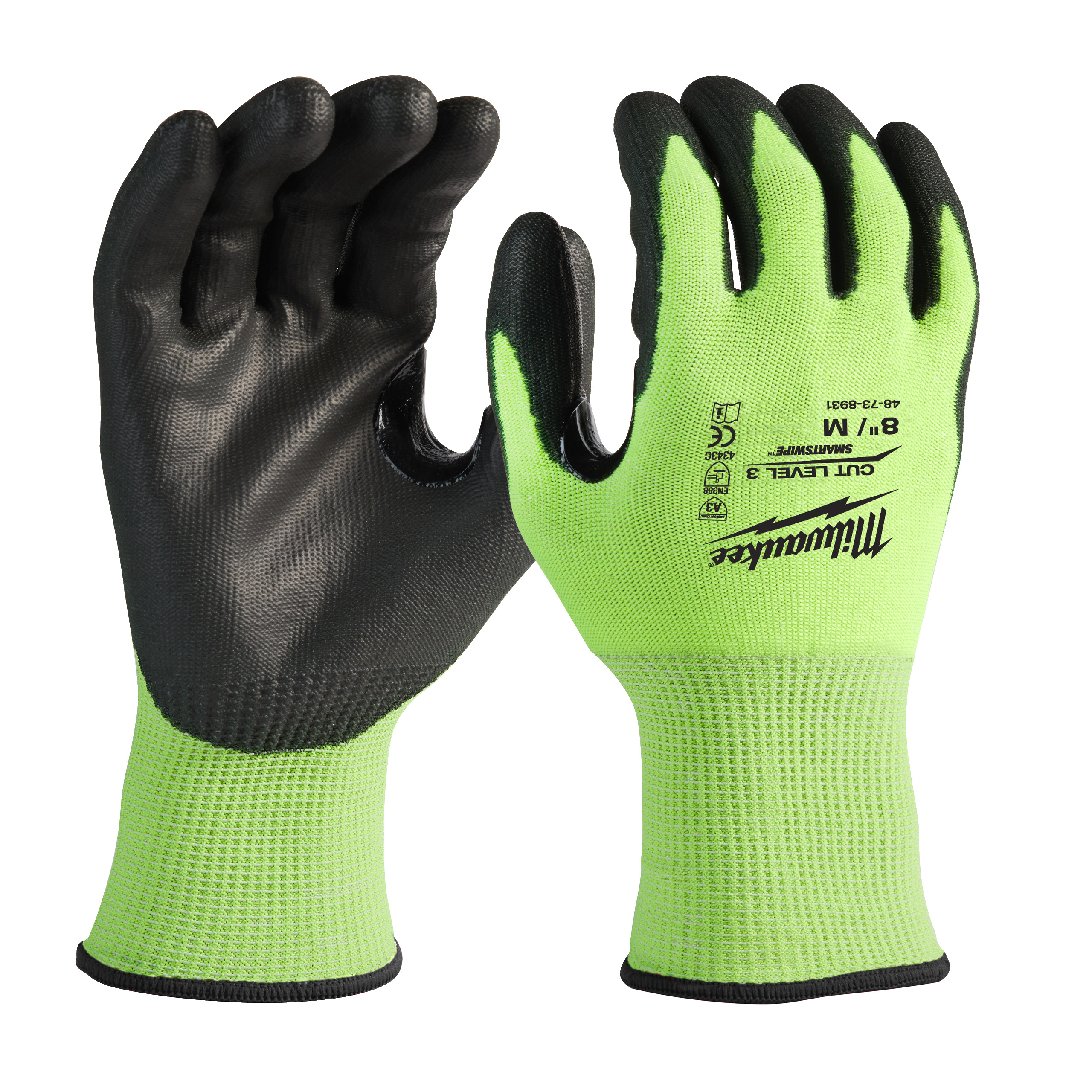 Milwaukee Accessoires 4932492919 Gants Hi-vis Cut C - M/8