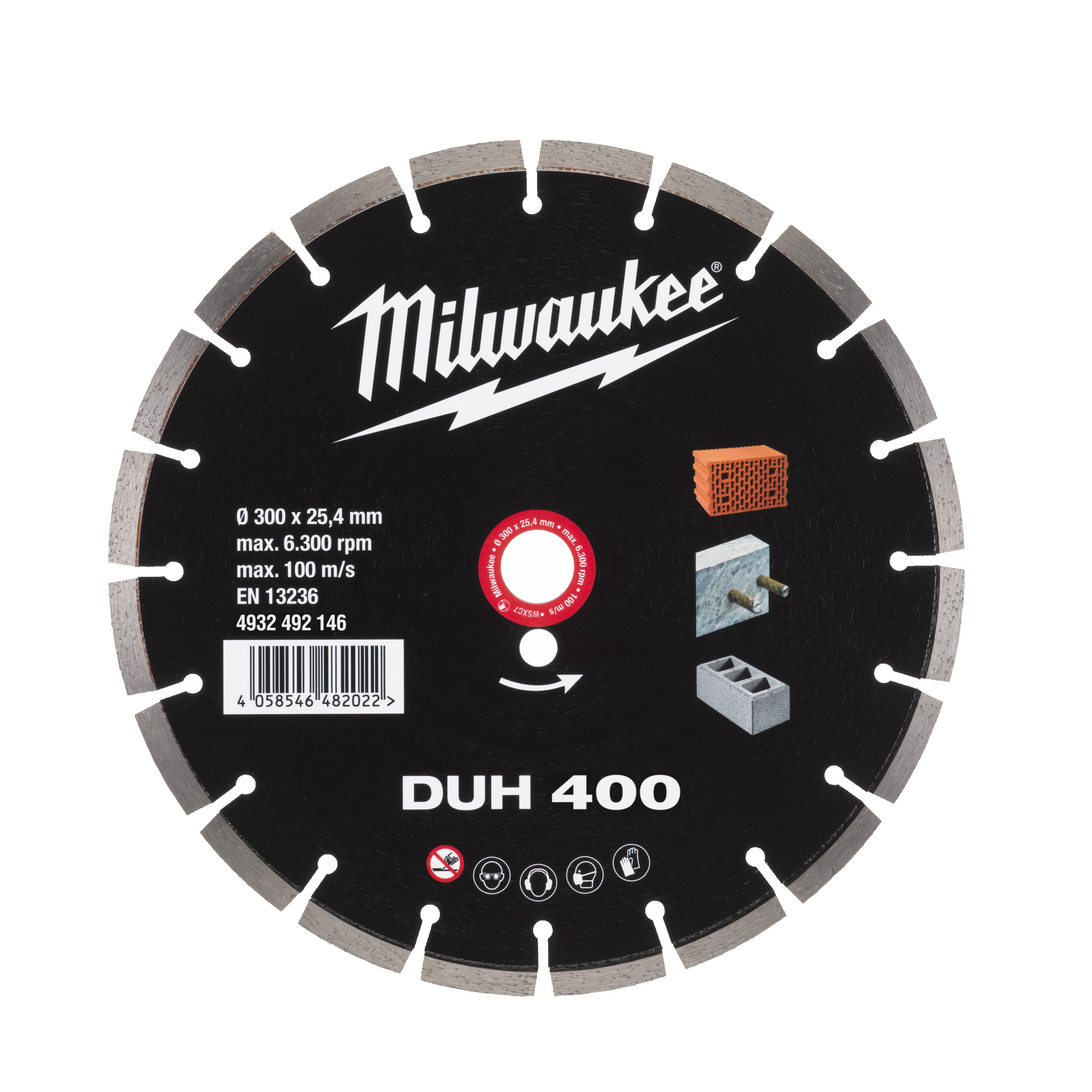 Milwaukee Accessoires 4932493331 Disques à découper diamantés DUH 300 mm