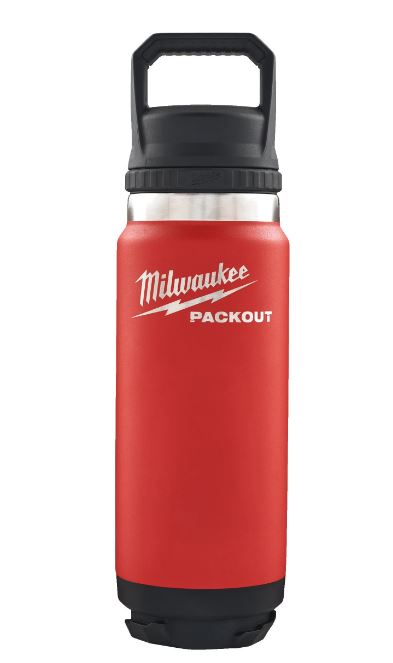 Milwaukee Accessoires 4932493465 Packout Thermos Rouge avec couvercle 710 ml