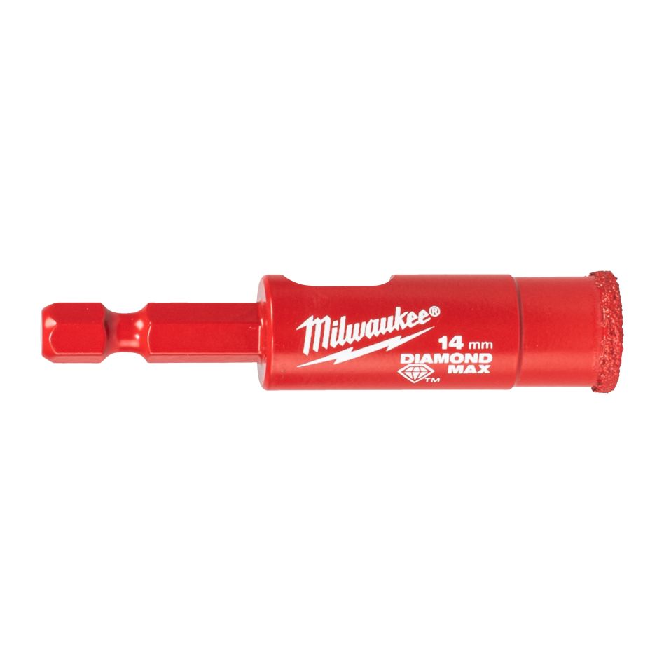 Milwaukee Accessoires 4932498346 DIAMOND MAX™ ¼˝ mèches humides/sèches 14 mm