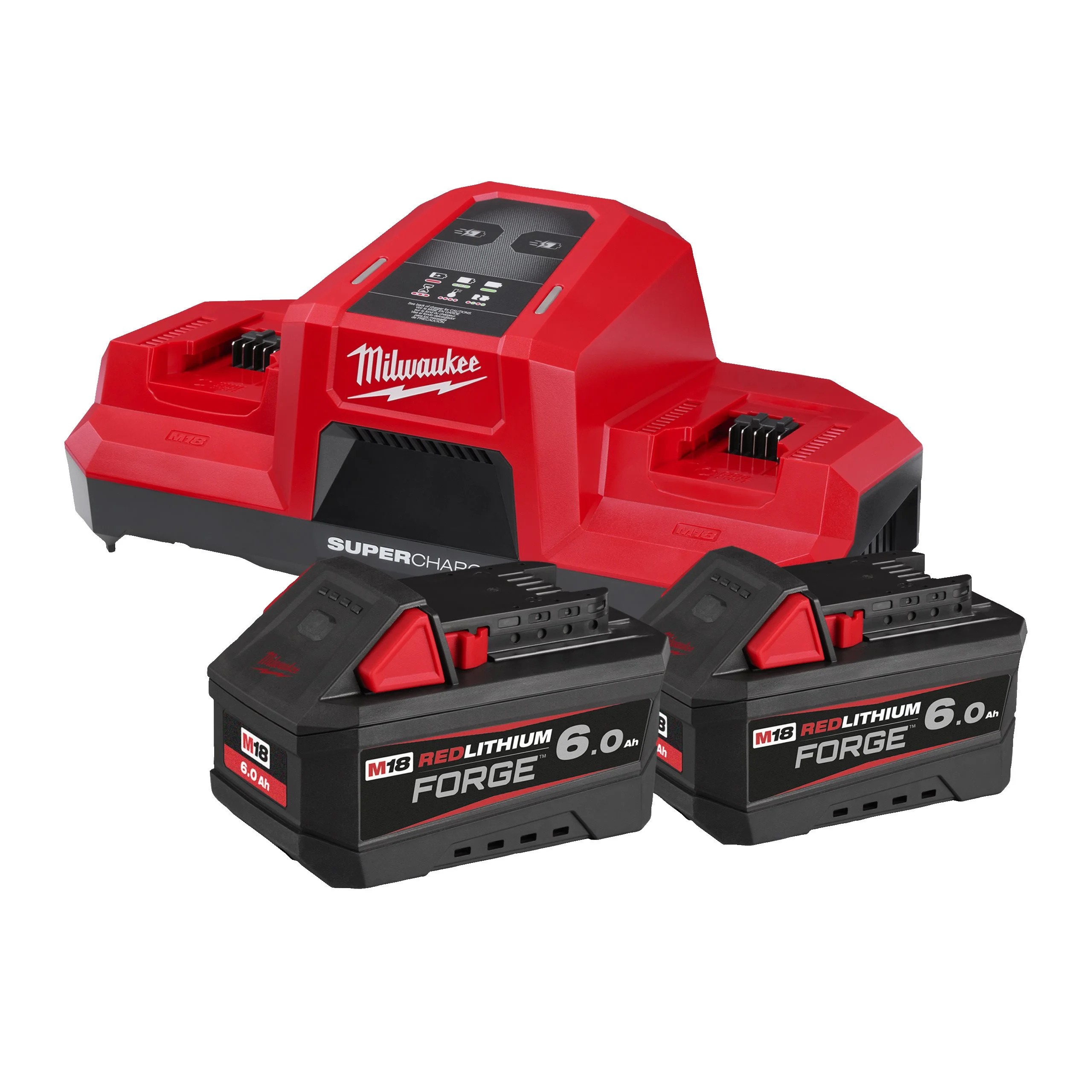 Milwaukee Accessoires 4933498549 M18 FORGENRG-602 - M18 FB6 Duo Pack 18V 6.0Ah Li-Ion + Duo Charger M18 DBSC