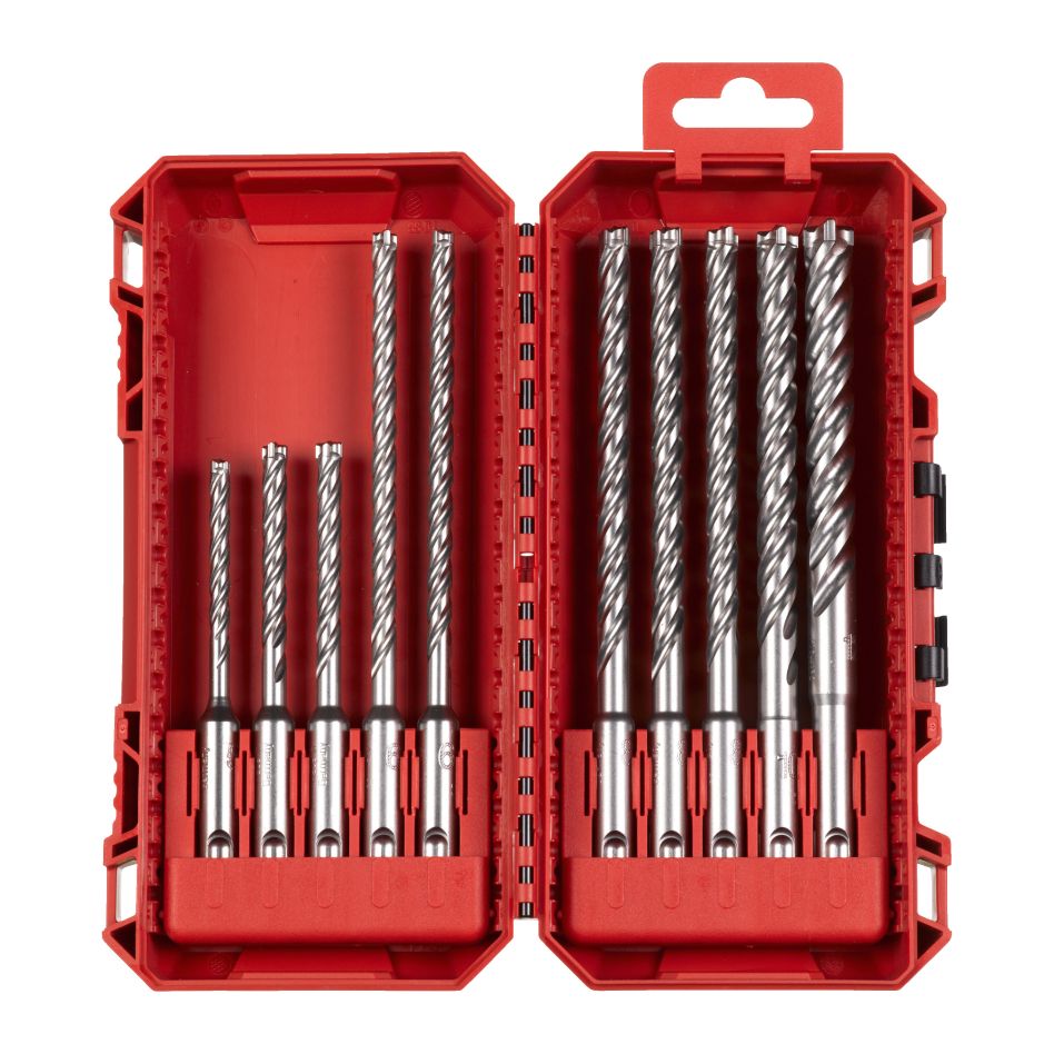 Milwaukee Accessoires 4932500062 Jeu de forets SDS-PLUS MX4 PACKOUT Ready Box 5/6/6 x 115 &amp; 6/6/8/8/10 x 165 &amp; 12 x 160 mm