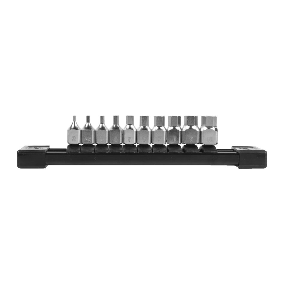 Milwaukee Accessoires 4932500434 Jeu de douilles 1/4″ à six pans métriques courtes, 10 pièces