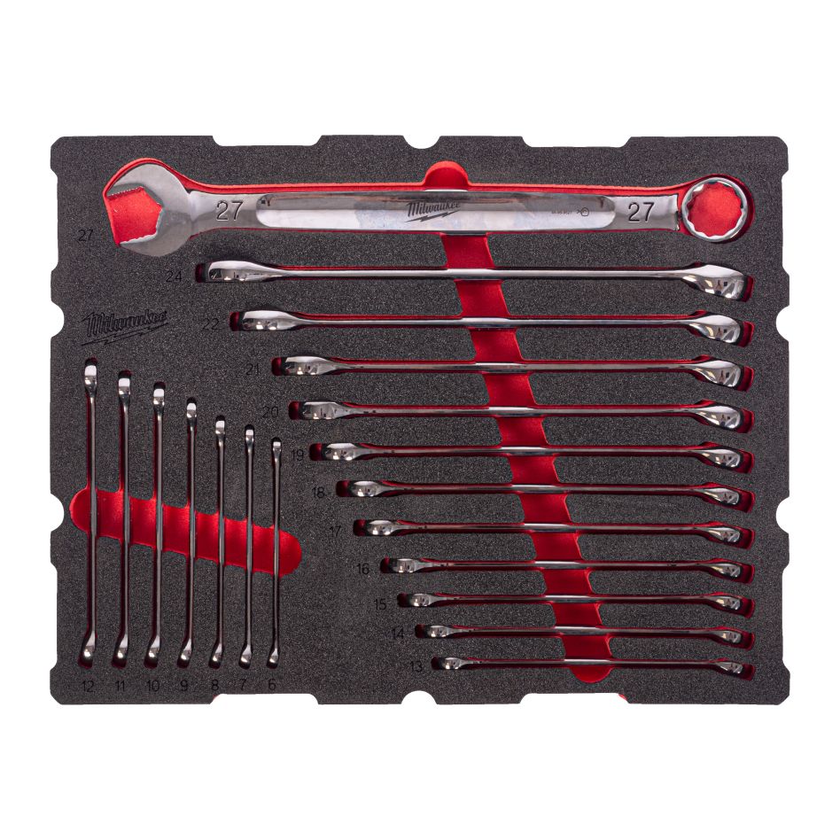 Milwaukee Accessoires 4932501871 Incrustation en mousse PACKOUT MAX BITE jeu de clés mixtes 19 pièces