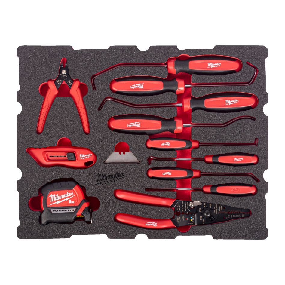 Milwaukee Accessoires 4932501877 Incrustation en mousse PACKOUT chopper set 17 pièces