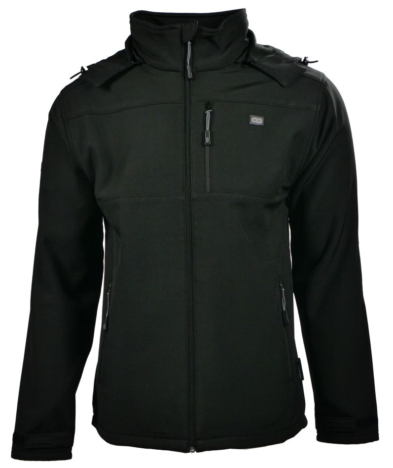 Toolnation MJAY14001TON Veste Softshell avec chapeau Noir