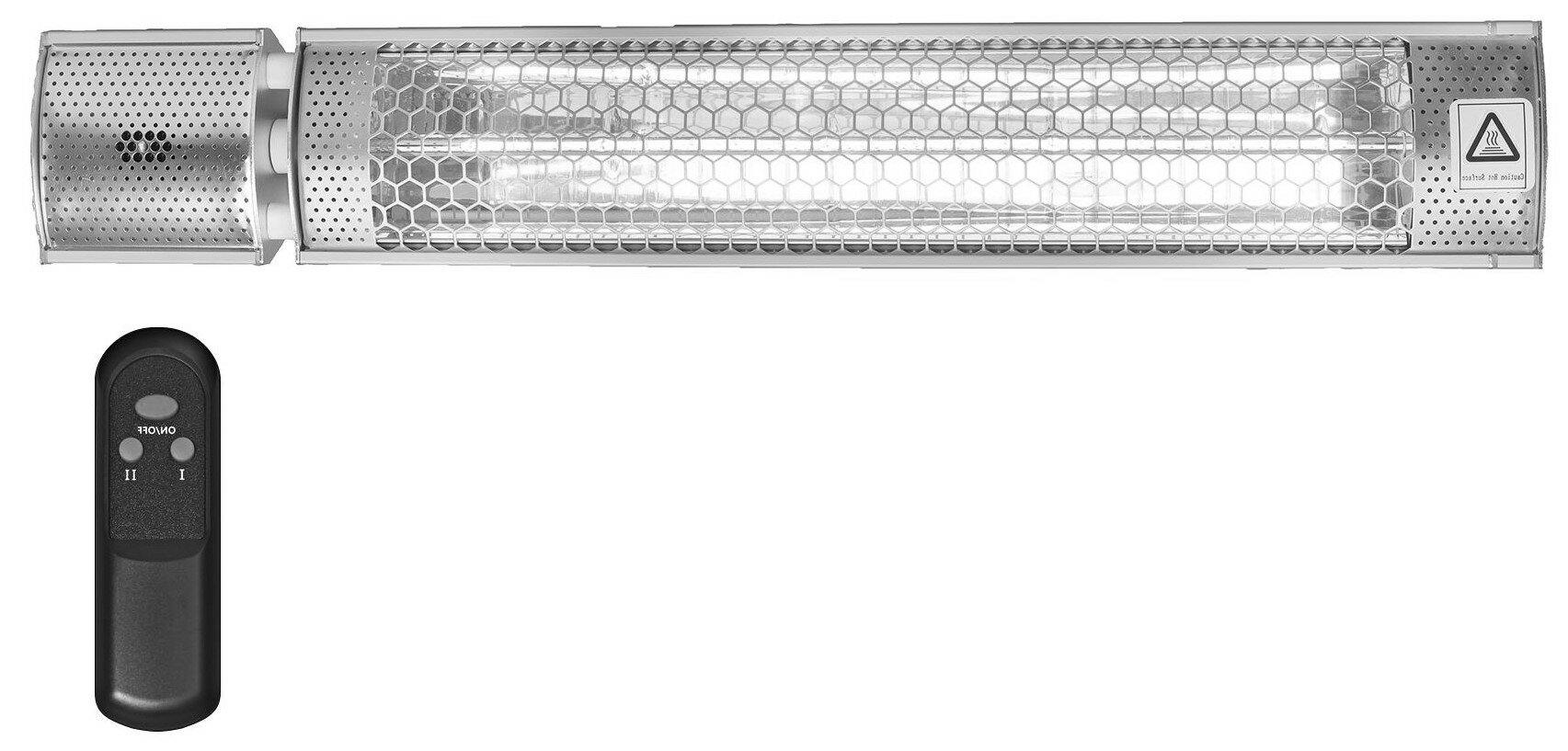 mwtools 722316312 IRS20G Chauffage infrarouge 2,0 kW 67 cm or