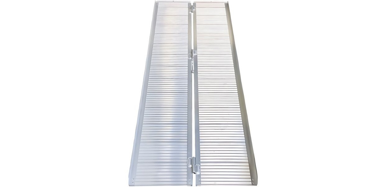 mwtools 754751839 ARP1006 Rampe aluminium pour fauteuil roulant 2 fois 300 kg 2400x720 mm