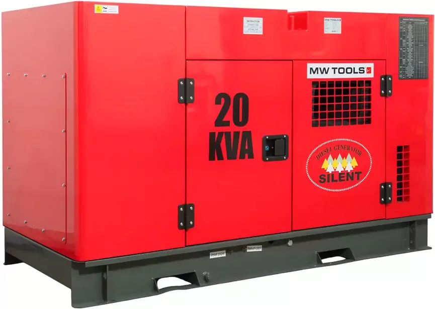 mwtools 724562234  DG200E Générateur diesel 22 kVA 3x400V - 1x230V refroidi par eau
