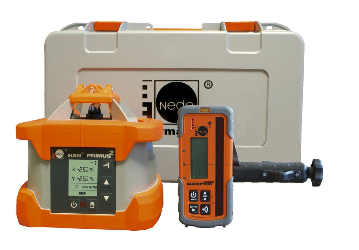 Nedo 472035 Primus2 H2N+ Laser de descente + récepteur numérique Acceptor + contrôle de l'inclinaison !