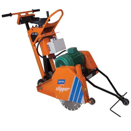 Norton Clipper 70184601972 CS451 ET Scie à sol 350 mm 400 Volt Low-vibration