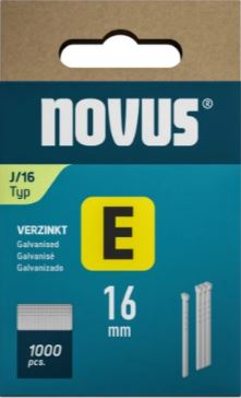 Novus 044-0089 Clous à crampons E J/16mm (1.000 pièces)