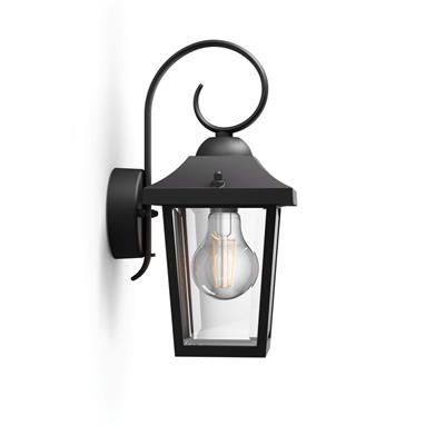 Philips P156797 Applique murale Buzzard noir 1x60W 230V