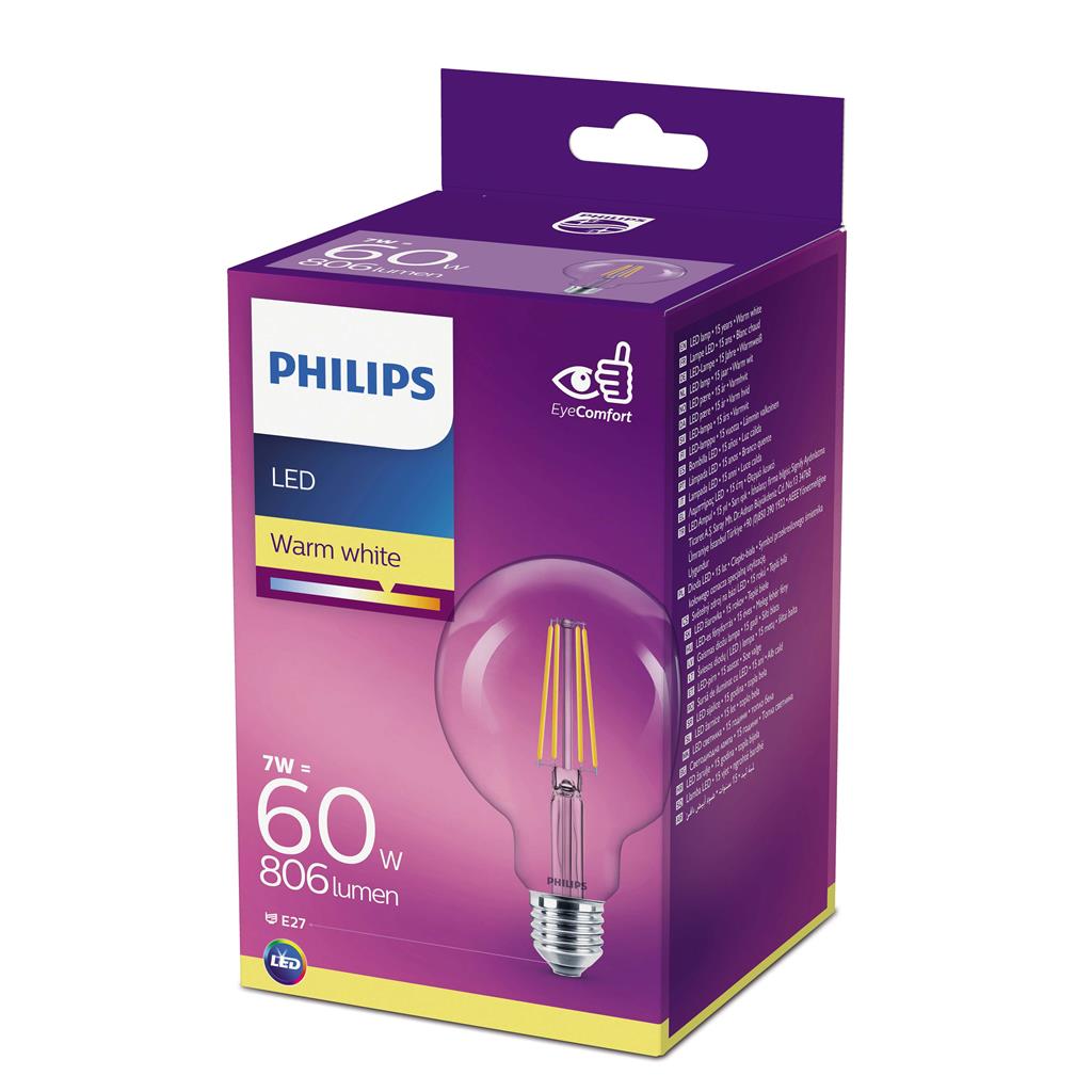Philips P742457 LED lampe bougie classique (dimmable) 60 watts E27 Blanc chaud