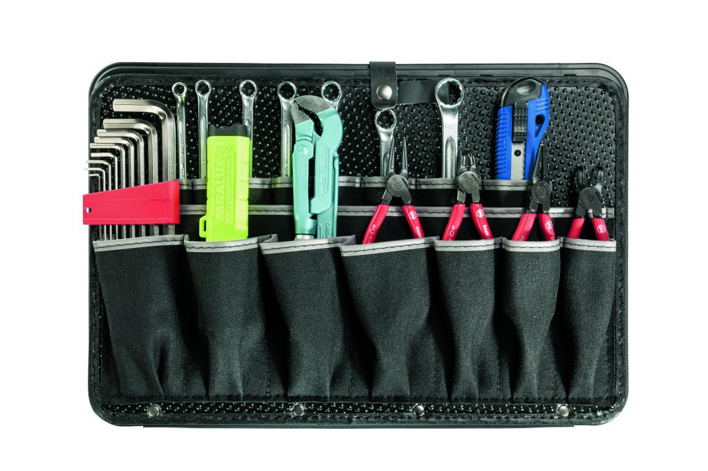 Parat 598.000.161 Plateau de base avec plaque de recouvrement avec 15 compartiments à fiches