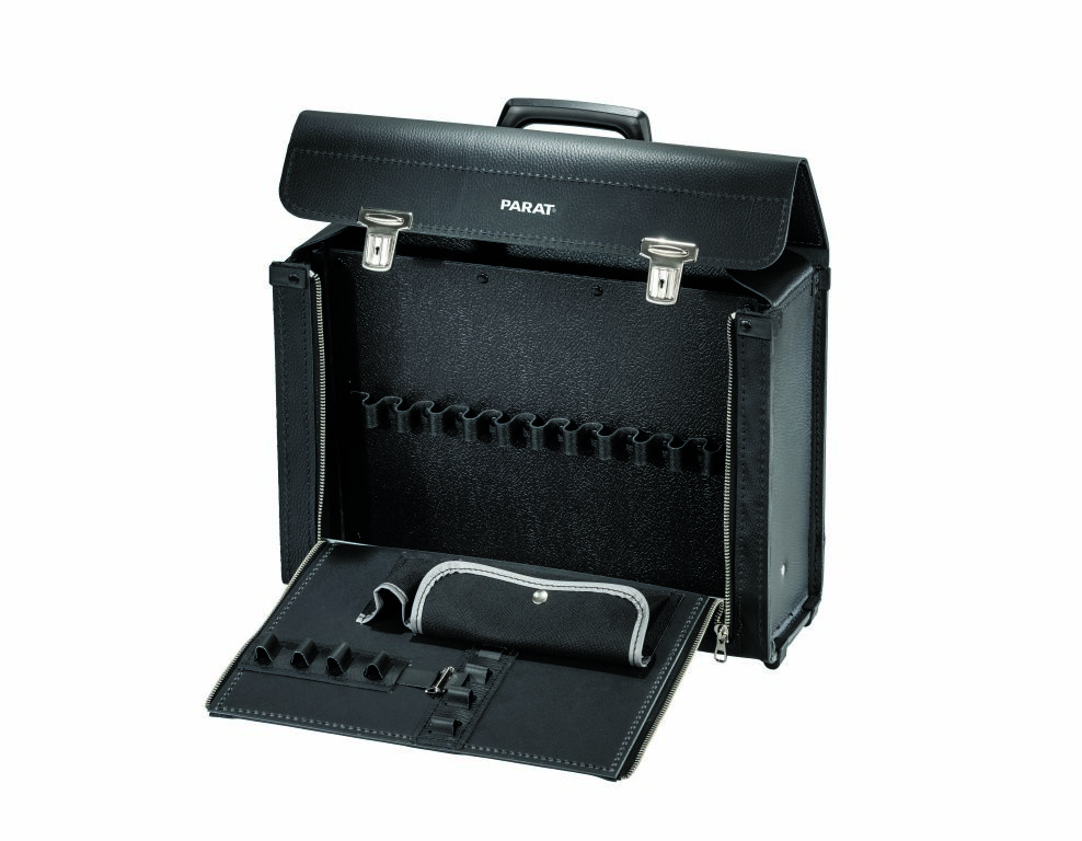 Parat 5.380.000.031 Nouveau Sac à outils classique en cuir | paroi centrale, Dim. 400 x 140 x 280 mm