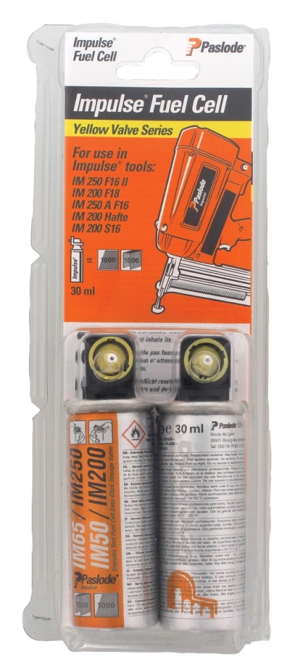 Paslode Accessoires 300341 Cartouche de gaz jaune pour IM50/IM65 2 pièces