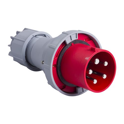 PCE 41.080 Fiche de contact CEE 125A - 400V - 5P - IP67 - 6h - rouge