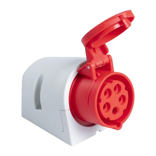 PCE 43.030 WCD en saillie CEE 16A - 400V - 5P - IP44 - 6h - rouge