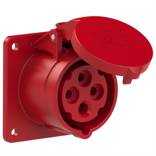 PCE 44.010 WCD encastré CEE 16A - 400V - 4P - IP44 - 6h - rouge